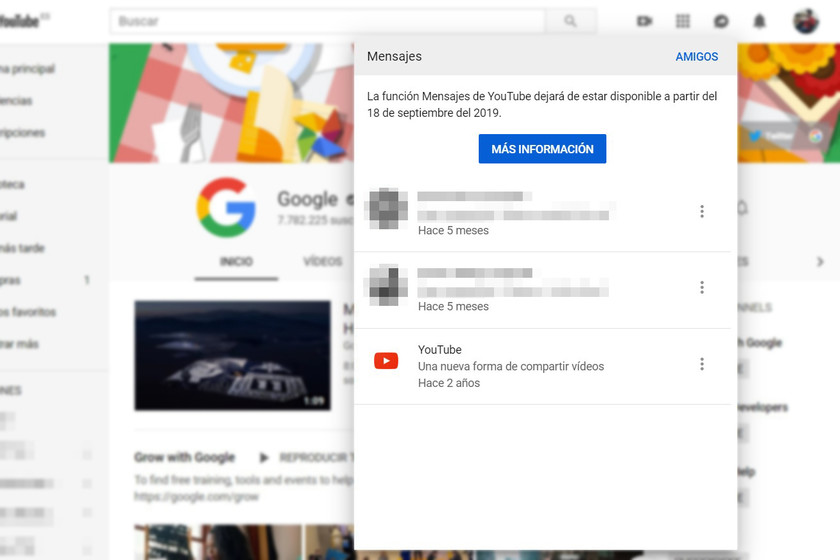 Google закрывает свой n-й сервис обмена сообщениями: сообщения от YouTube Они прощаются в сентябре