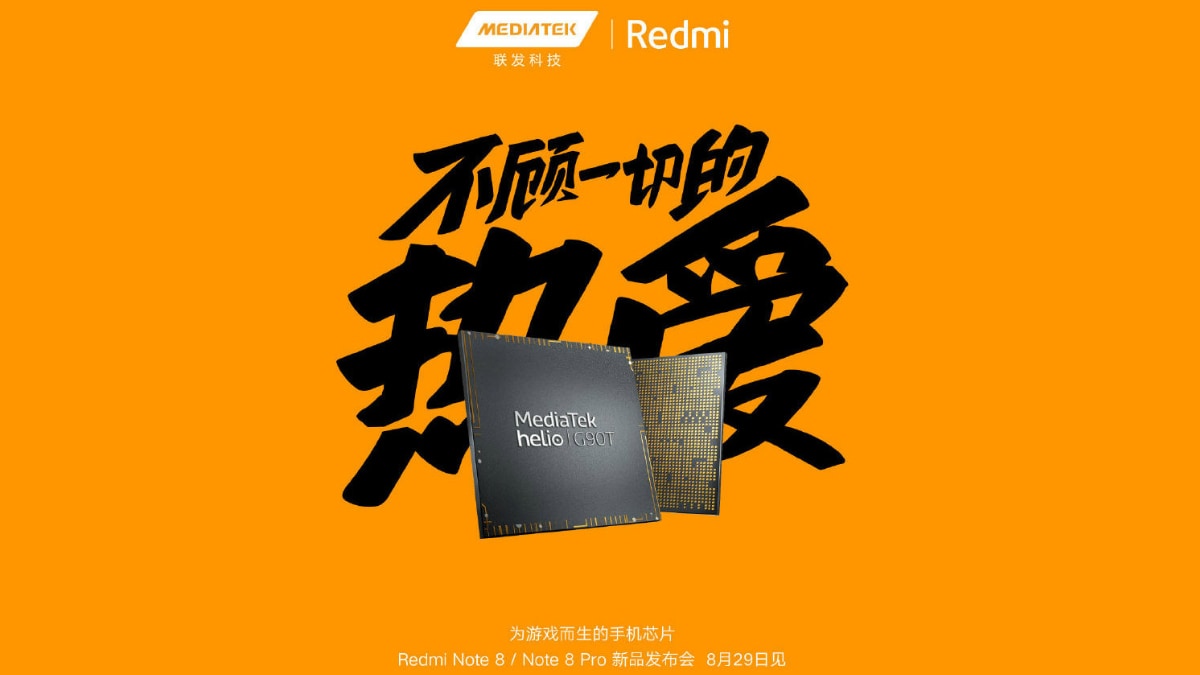 Redmi Note 8 Pro to Be Powered By Helio G90T SoC, MediaTek Confirms, Live Image Leaked Ahead of Launch