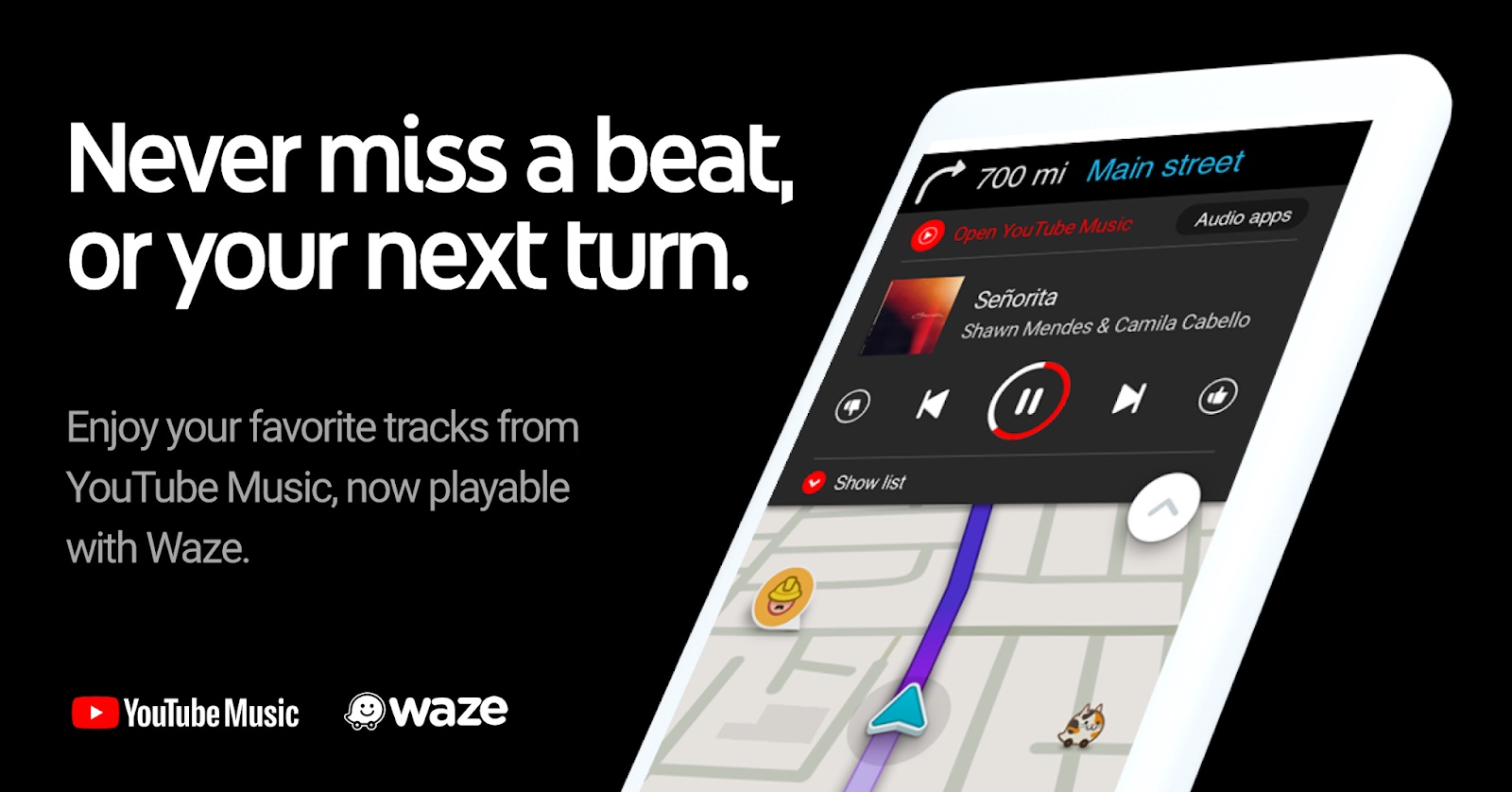 YouTube Музыка теперь доступна в приложении Waze