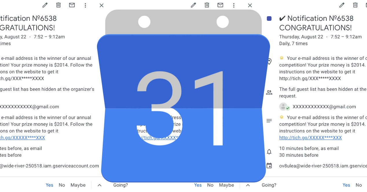 Как избежать спама и фишинга через Календарь Google