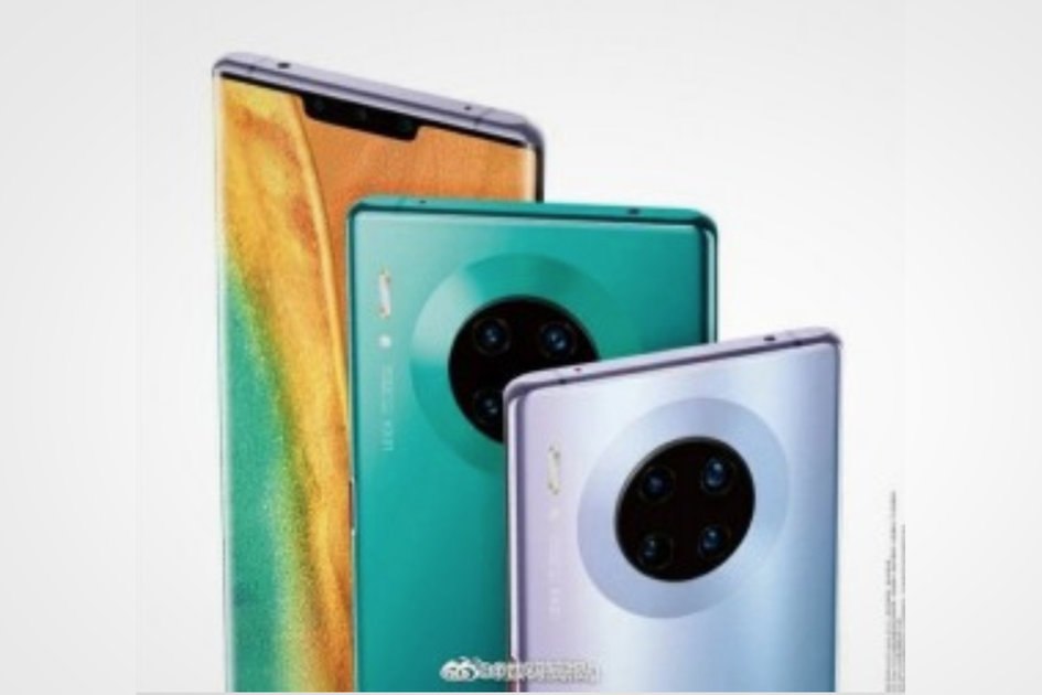 Задняя четырехъядерная камера Huawei Mate 30 Pro показана на просочившемся рекламном изображении