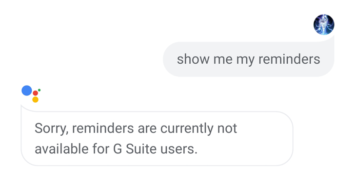 Google отключил напоминания помощника для пользователей G Suite