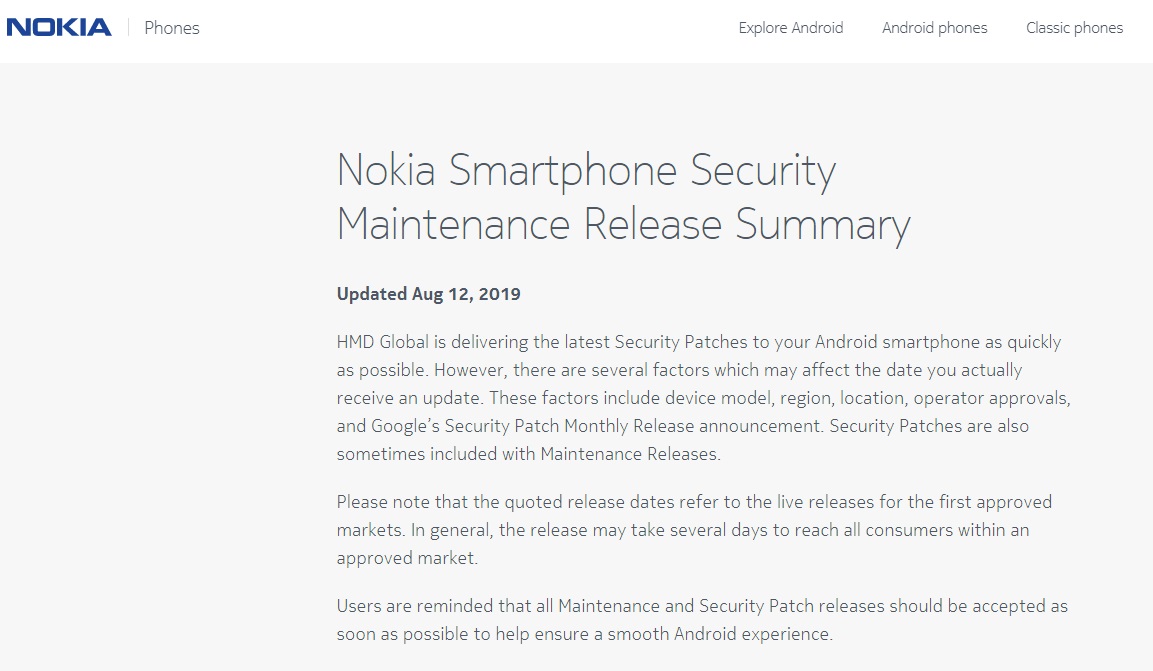 Nokia Mobile обновила свой трекер обновлений Android