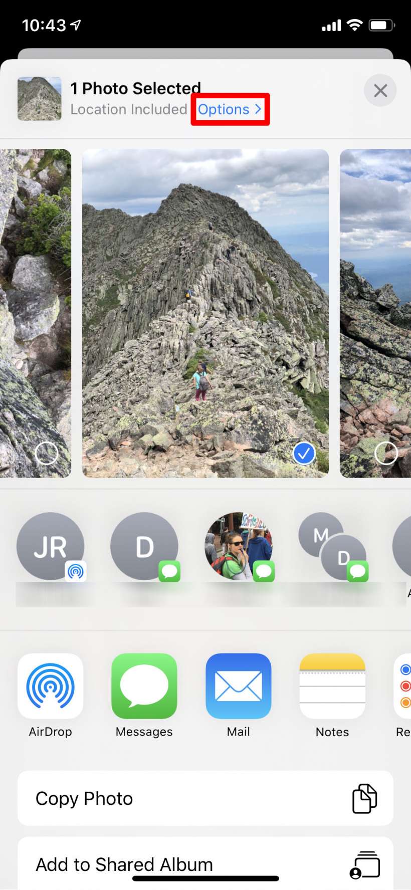 Как отправить фотографии без данных о местоположении на iPhone и iPad.