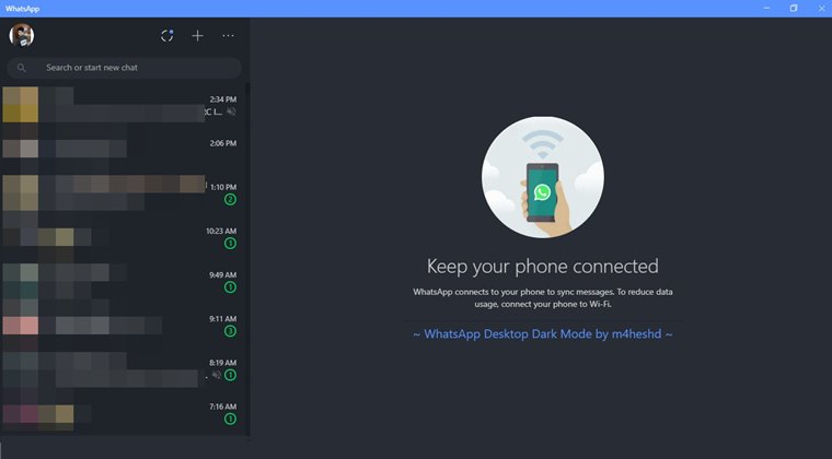 Whatsapp dark mode featured
