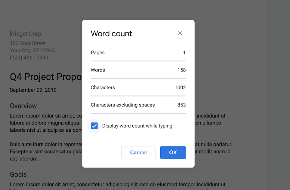 Google Docs скоро покажет количество слов во время набора текста