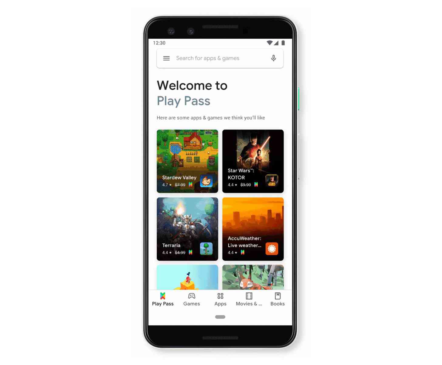 Приложение Google Play Pass для телефона