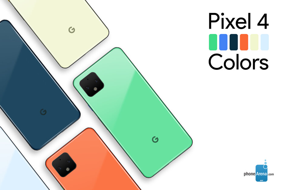 Варианты цвета Pixel 4 на основе палитры обновлений Android ...