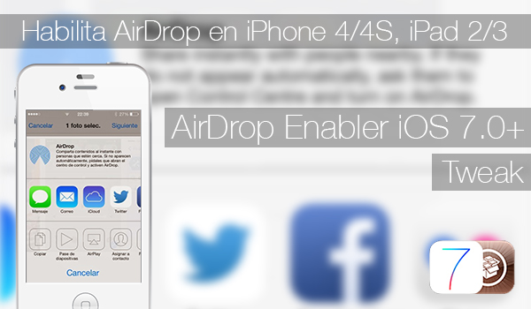 Включить AirDrop на iPhone и iPad Не поддерживается AirDrop Enabler iOS 7.0+