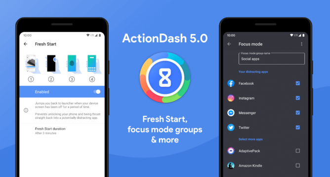 Обновление ActionDash v5.0 Представляем новую функцию запуска и дополнительный режим ...