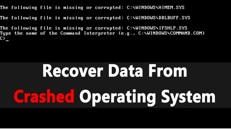 Как восстановить данные из сбойной операционной системы