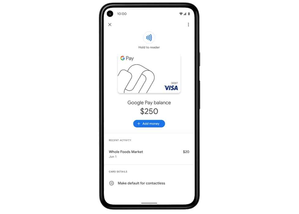 Google Pay Now позволяет платить с баланса кошелька на терминалах NFC