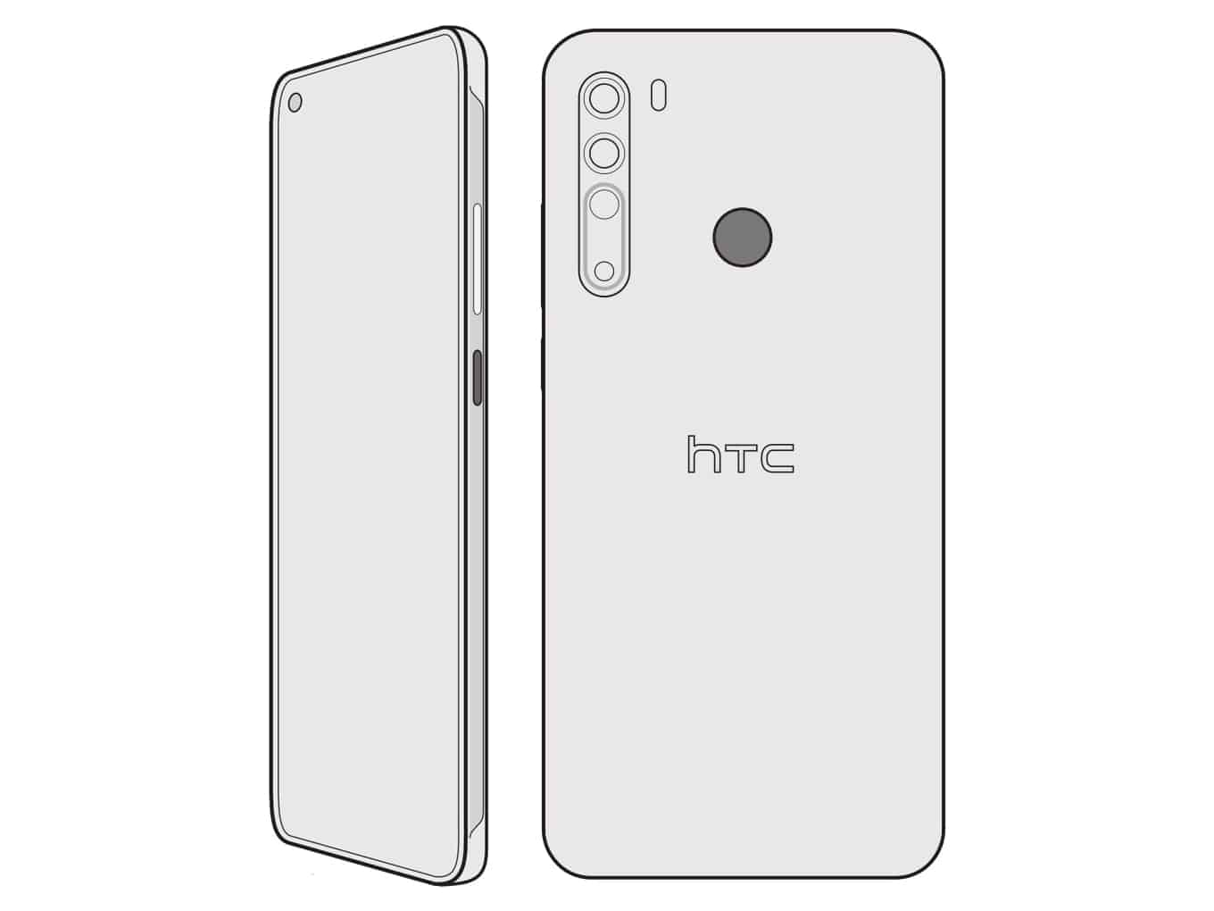 HTC Desire 20 Pro Leaks, первый смартфон HTC с отверстием для дисплея