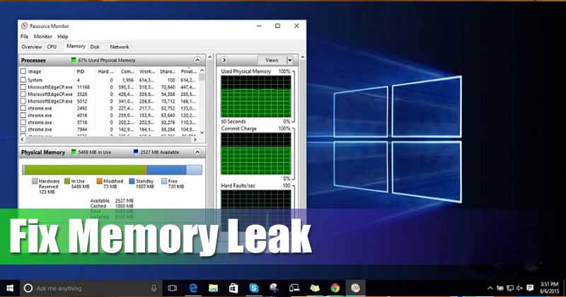 Как исправить Windows 10 Проблема утечки памяти