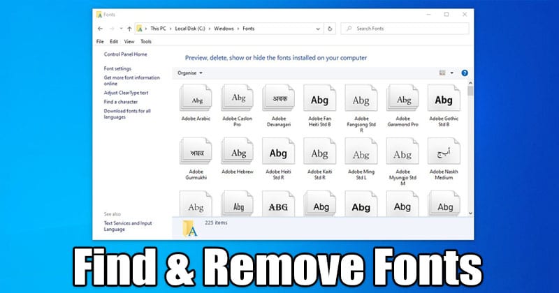 Как найти & amp;  Удалить шрифты на Windows 10 Компьютер
