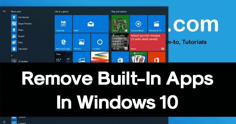 Как удалить Windows Встроенные приложения 10-х