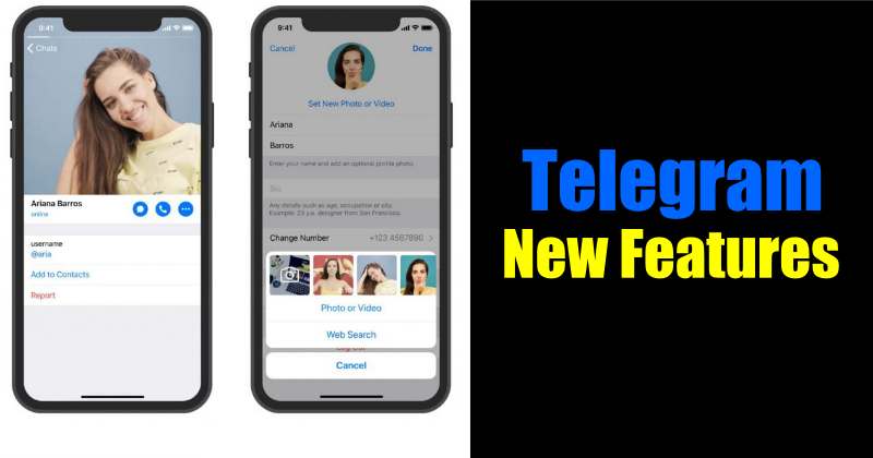 Обновление Telegram приносит новые функции, загрузку видео профиля, совместное использование файлов объемом 2 ГБ и усиление;  Другие
