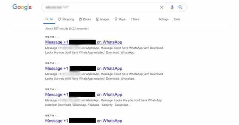 Утечка данных WhatsApp: количество мобильных веб-пользователей, обнаруженных в поиске Google