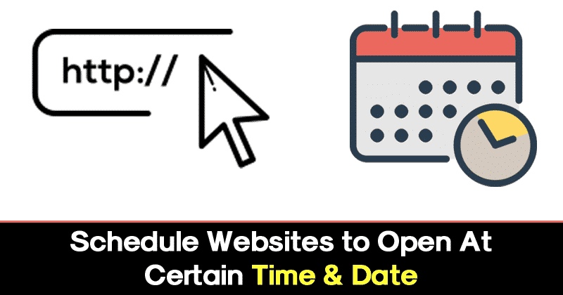 Как запланировать открытие веб-сайтов в определенное время & amp;  Дата