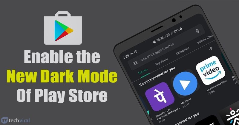 Как включить новый темный режим Google Play Store