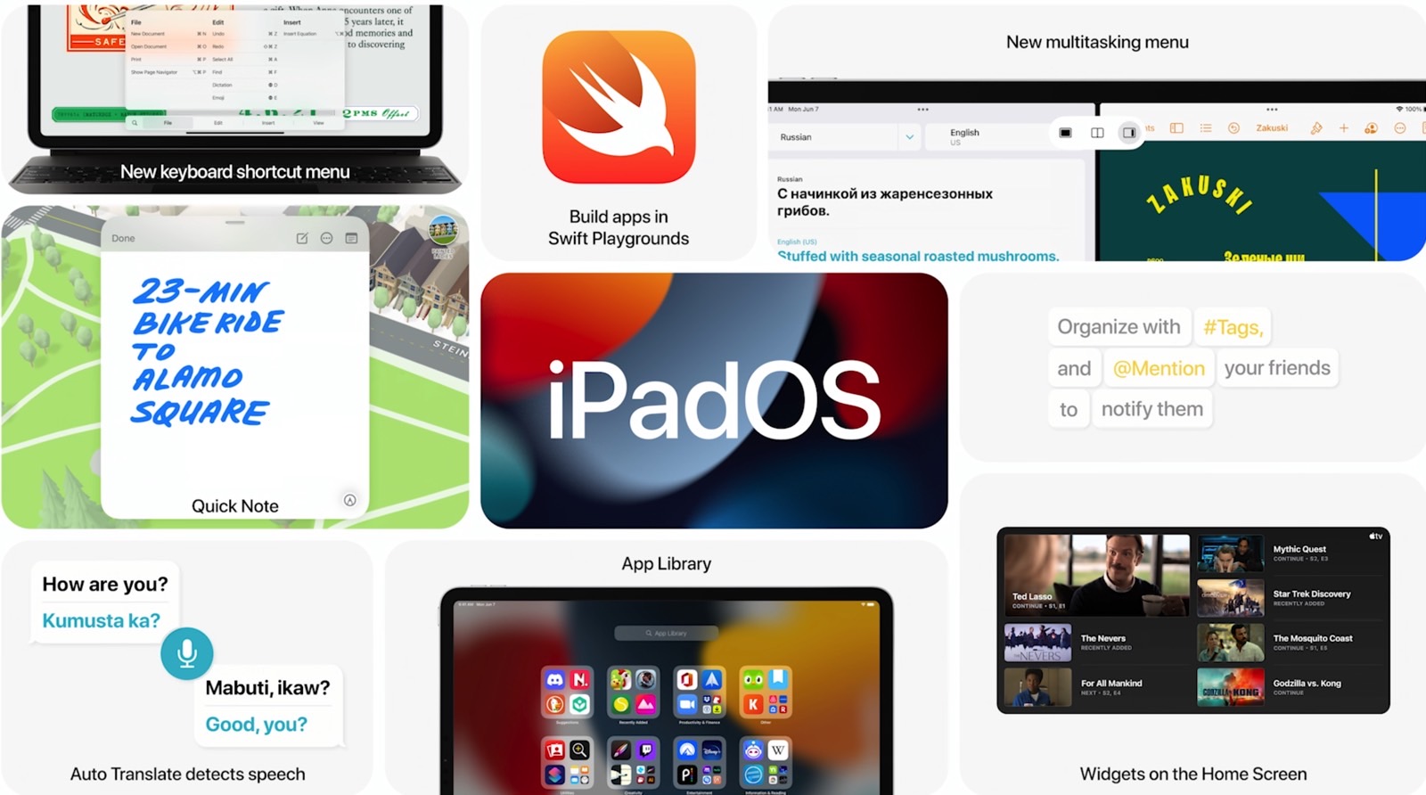 Apple анонсирует iPadOS 15 с виджетами на главном экране, новыми функциями многозадачности и многим другим.