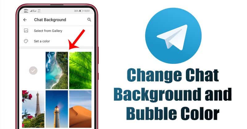 Как изменить фон чата & amp;  Цвет пузыря чата в Telegram