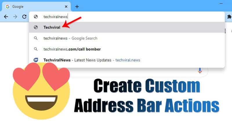 Как создать пользовательские действия в адресной строке Google Chrome