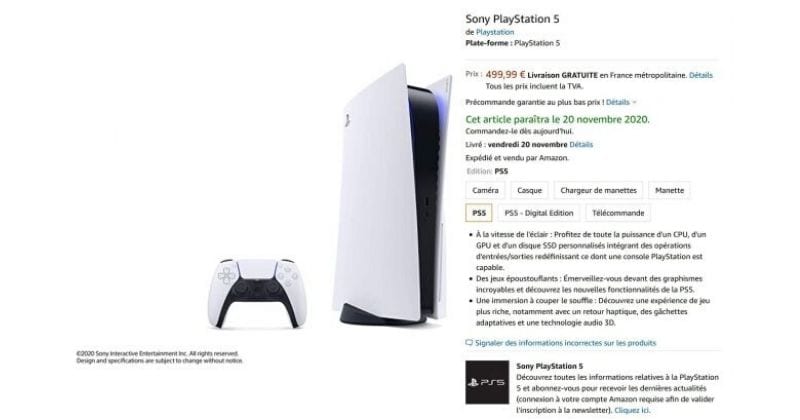 Цена и дата выпуска PlayStation 5 просочились через Amazon