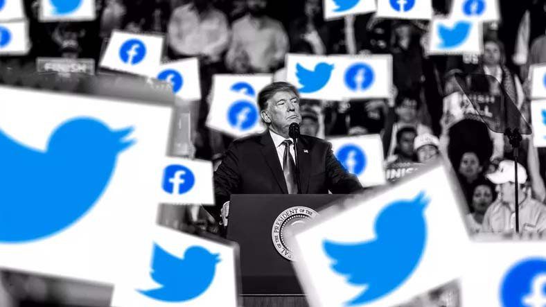 Дональд Трамп; Twitter, Facebook а также InstagramЗаблокировано в