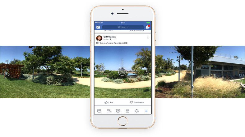 Facebook 360-градусная фотосъемка с мобильными приложениями
