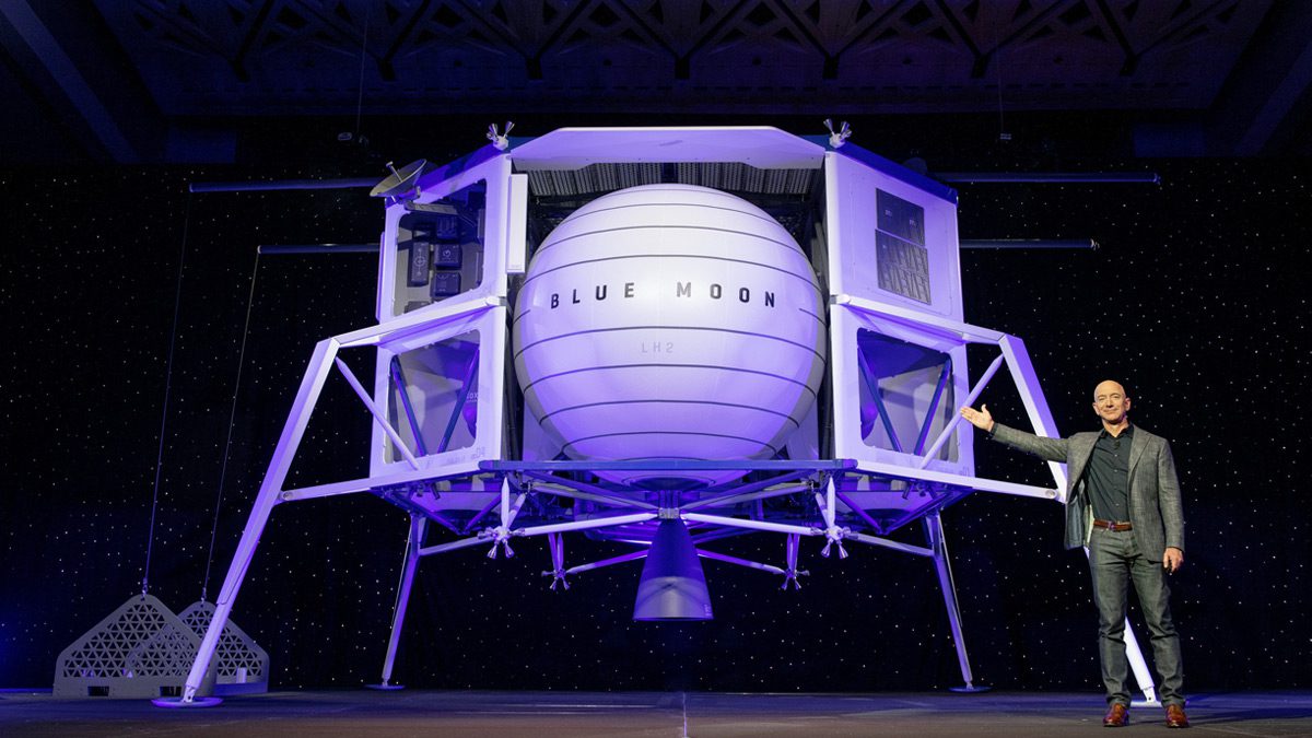 Джефф Безос представил «Голубую луну»;  Лунный посадочный модуль доставит астронавтов на Луну к 2024 году