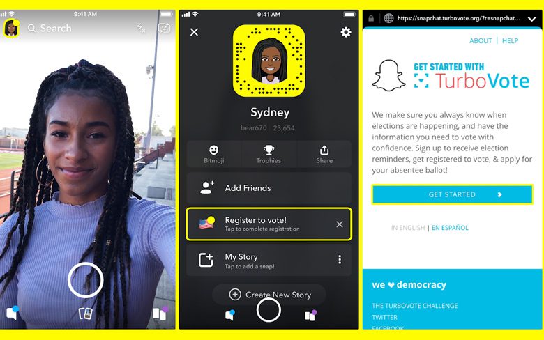 Snapchat планирует добавить молодых избирателей с помощью функции TurboVote из своего приложения