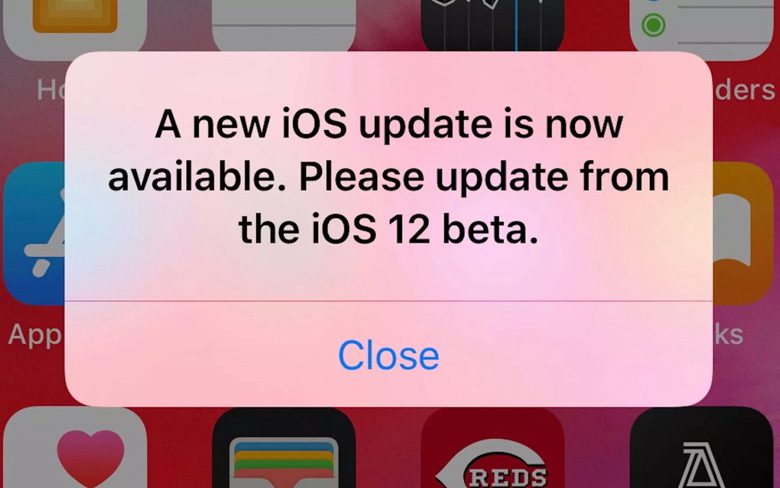 Недавно выпущенная бета-версия iOS 12 досаждает пользователям ошибочными запросами на обновление
