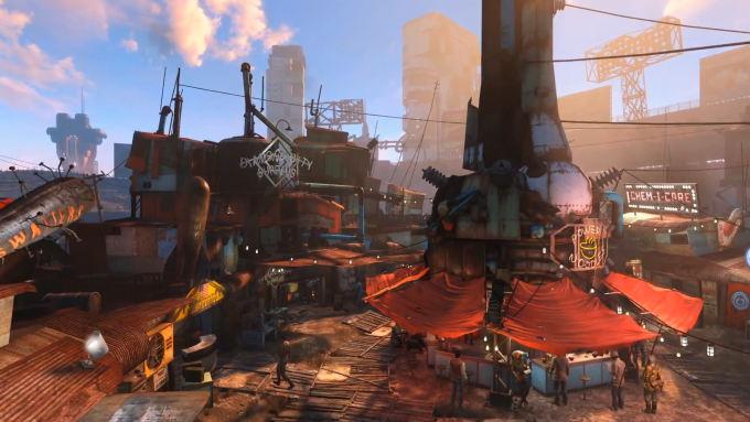 Скриншот Fallout 4 внутри стадиона