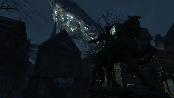 Скриншот Fallout 4 дирижабль