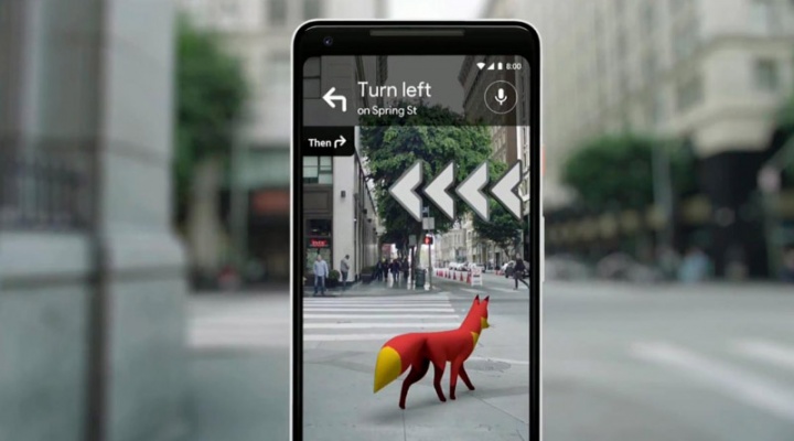 Google Maps дополненная реальность Android смартфон