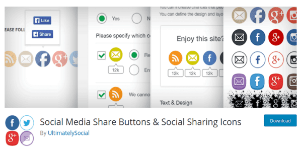 Социальные медиа-кнопки и значки социальных сетей