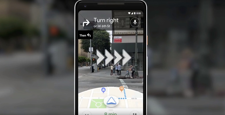 AR Navigation в Google Maps начал работать на других устройствах