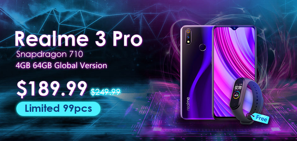 Запуск Realme 3 Pro (купи и получи Mi Band 4 бесплатно)