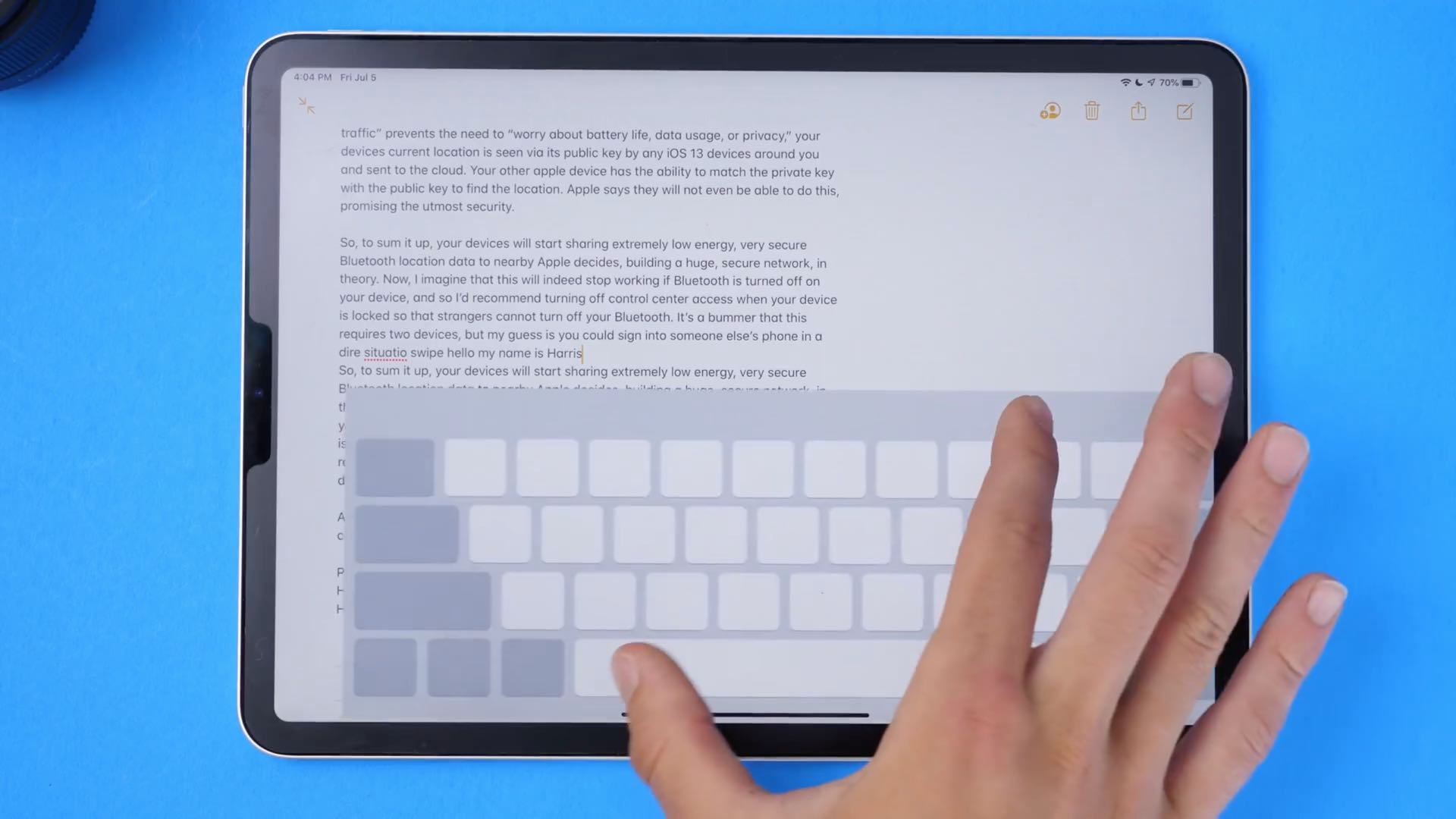 клавиатура для айпада iPad - щипать