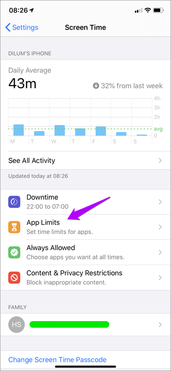 Исключить время экрана приложений Iphone Ipad 5