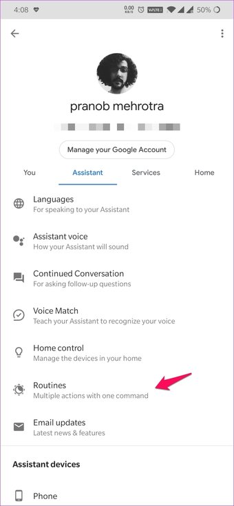 запрещать Google Assistant 8 1
