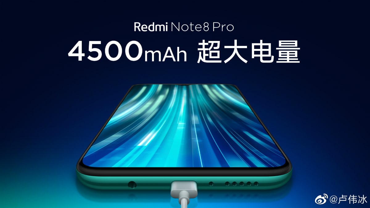 Redmi Note 8 Pro емкость аккумулятора тизер Weibo Redmi Note 8 Pro