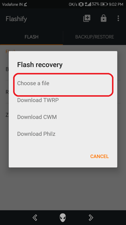 Как установить TWRP Recovery без ПК через Flashify 4