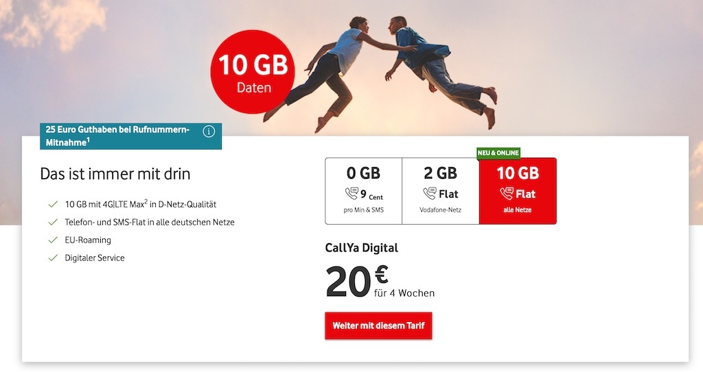CallYa Digital - первый полностью цифровой тариф Vodafone