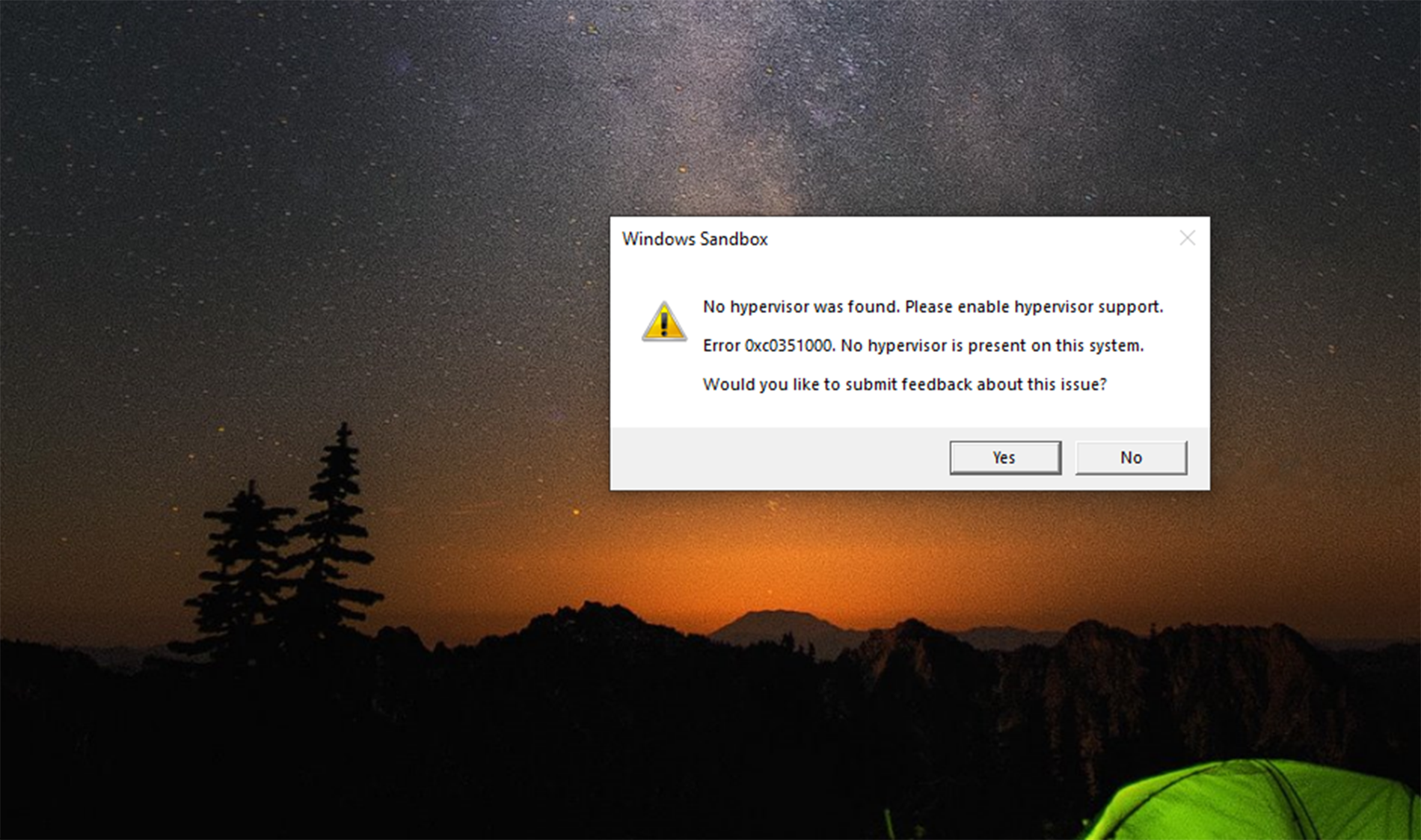 Как исправить Windows Песочница Нет Гипервизор Обнаружена Ошибка