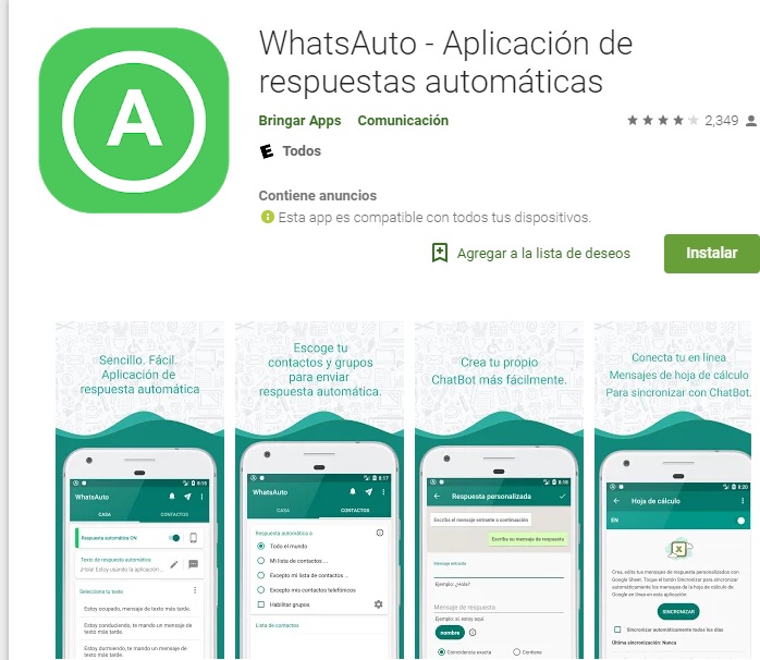 Whasauto применение автоматических ответов для WhatsApp