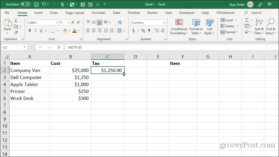 заполнение клеток в Excel