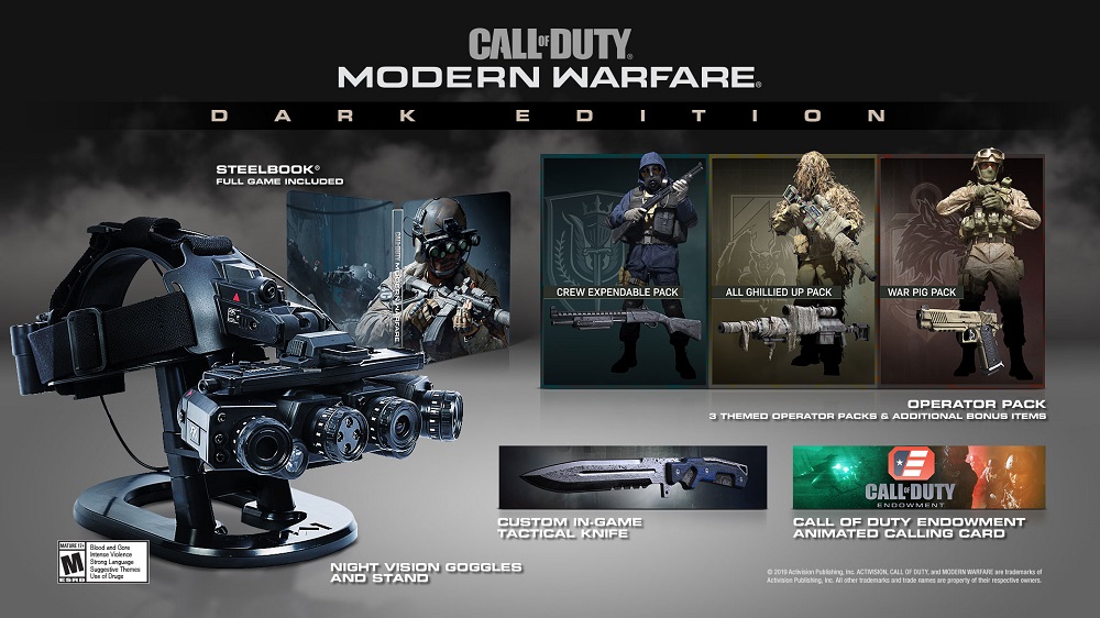 Call of Duty: Modern Warfare Dark Edition включает функциональные очки ночного видения