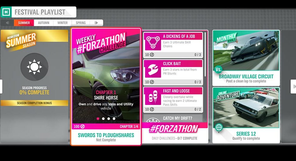 Forza Horizon 4 # Forzathon 1-8 августа: «Мечи на орала»